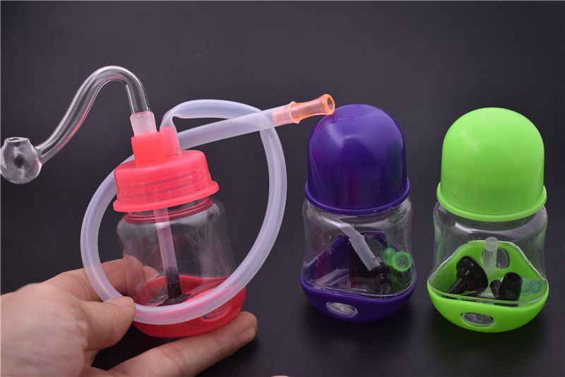 2019 Corful 3style 10mm Plastic Mini Water Bong Pipe Ash