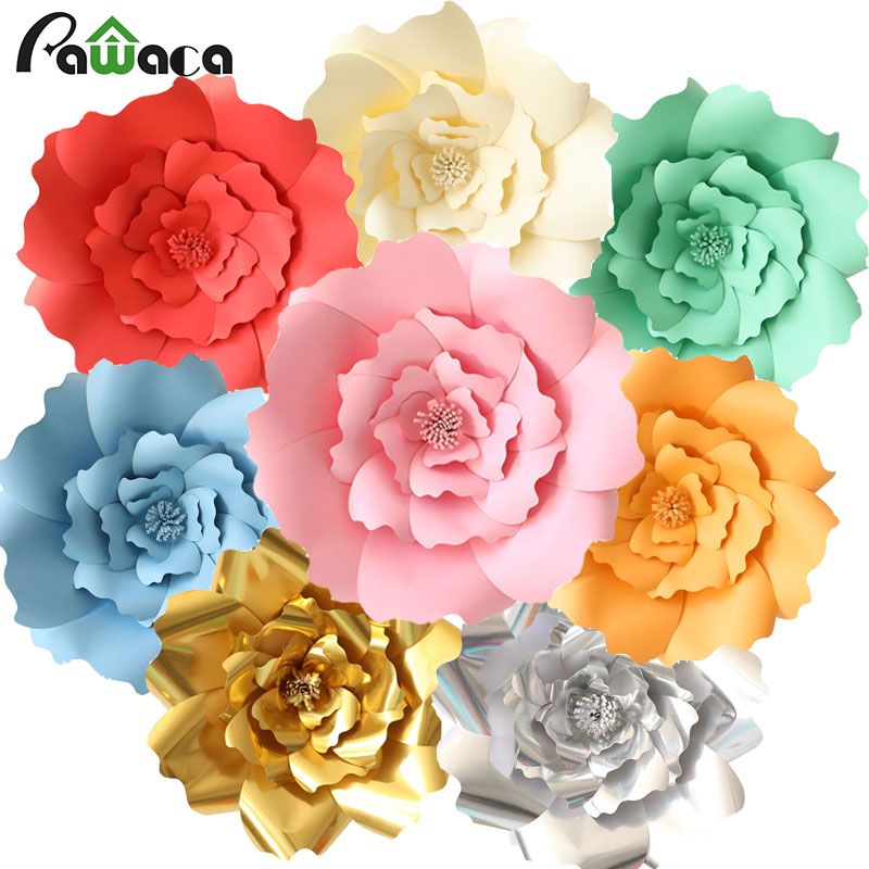 Rtificial Dried Flowers Diy Paper Backdrop Artificial Flower Wedding Birthday Event Party Decorative Home Bed