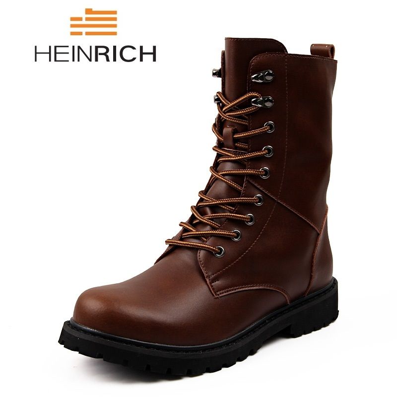 Véritable Chaussure Martin Homme Moto Cuir Hommes En Heinrich Bottes Mode Casual OPwXZkiuTl