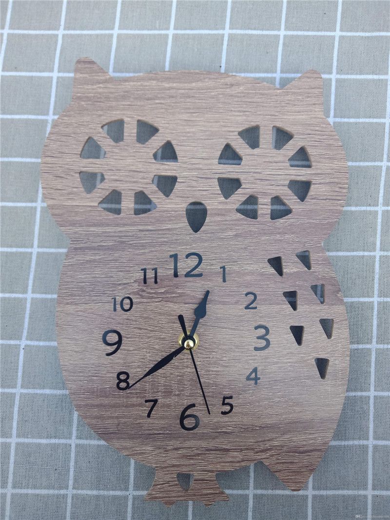 Handcrafted Owl Wooden Wall Clocks Child S Cartoon Clock