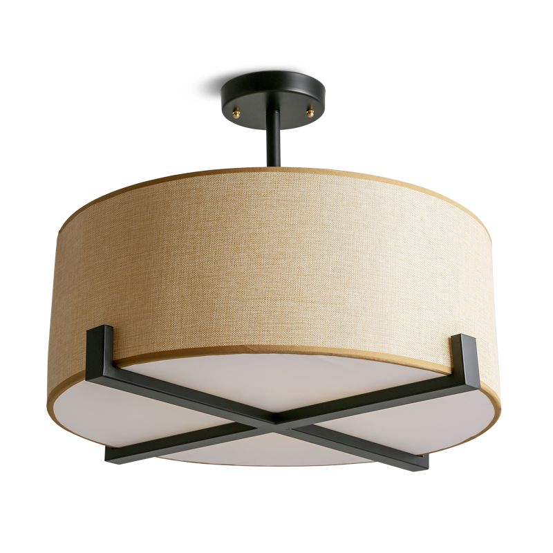Chinese Style Round Lampshade Ceiling Light China Wind Led Living Room Bedroom Lamp Iron Small Lighting Fixtures