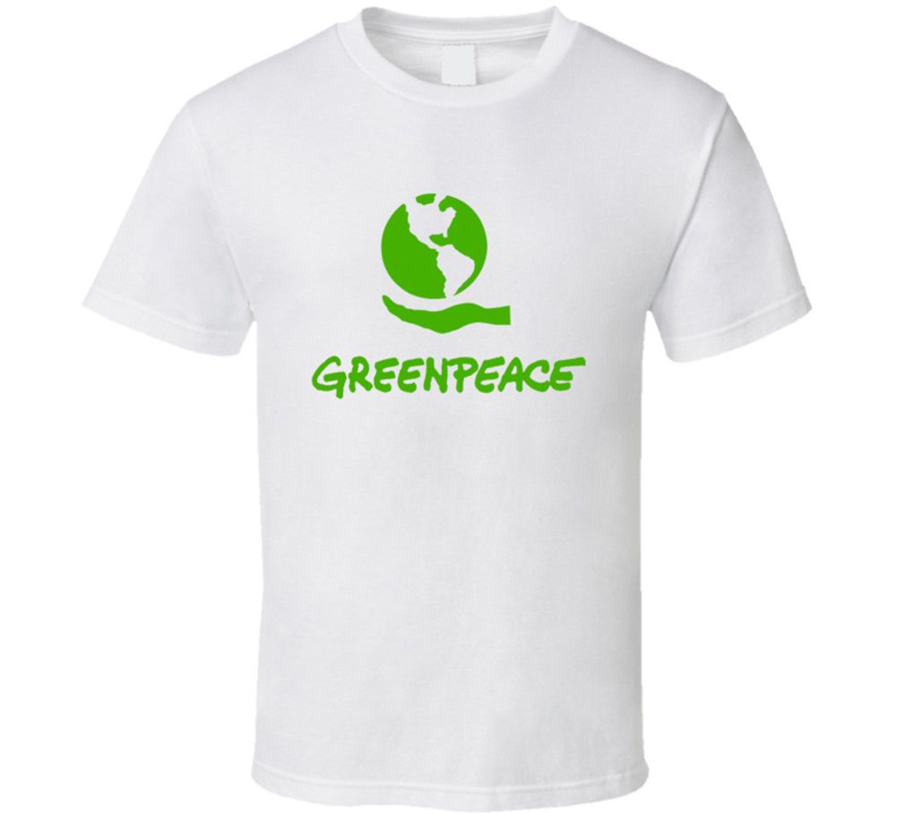 Compre Camiseta Greenpeace Con El Símbolo De La Paz Verde Camiseta Para Hombre Muchos Colores