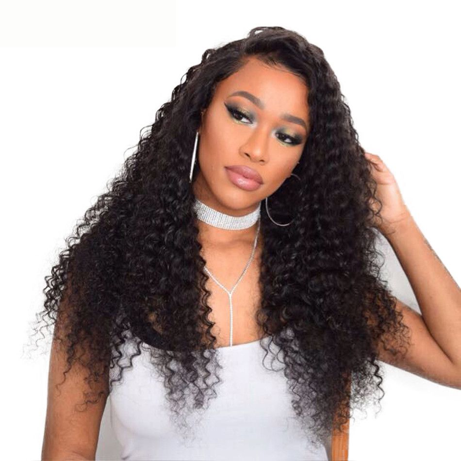 Lucky Queen Deep Wave Brazilian Hair Weave Bundles Natural Color