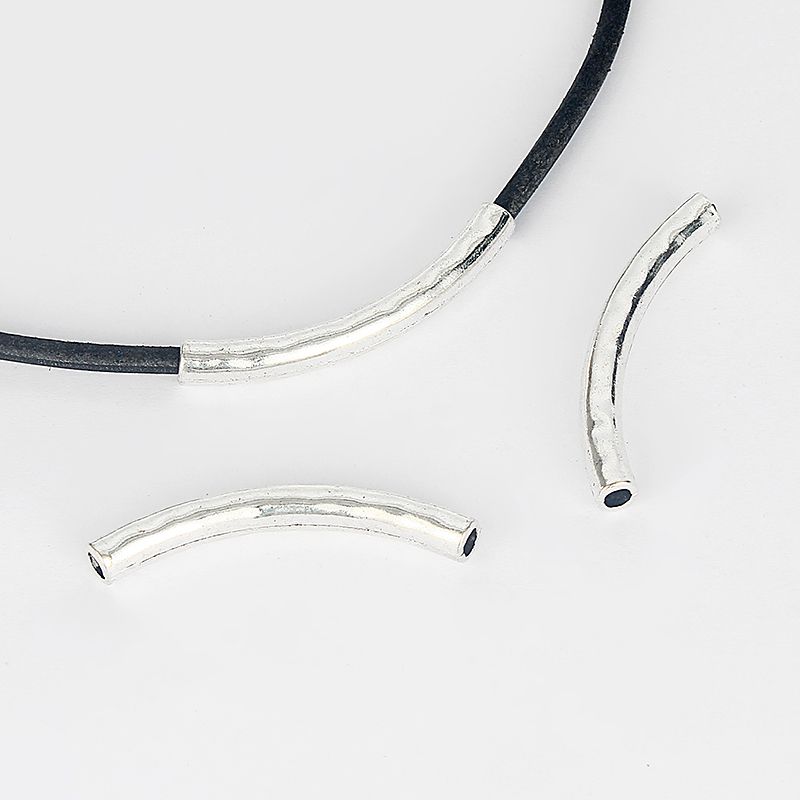 2019 Antique Silver Long Curved Spacer For Round Leather Cord 2019 Antique Silver Long Curved Spacer For Round Leather Cord Beads Necklace Jewelry Diy Accessories 54 7mm From Guichenearring 13 45 Dhgate Com