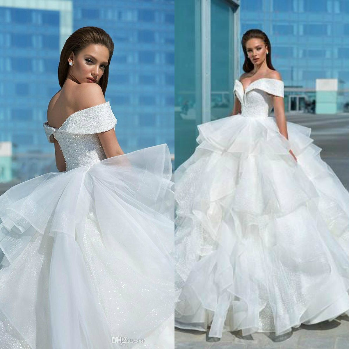 2020 Ball Gown Wedding Dresses Off The Shoulder Beaded ...