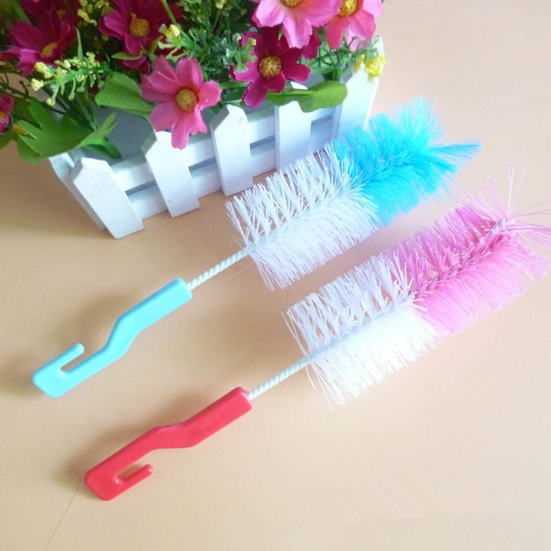 2020 New Baby Milk Bottle Cleaning Brush With Hook Mix Colors