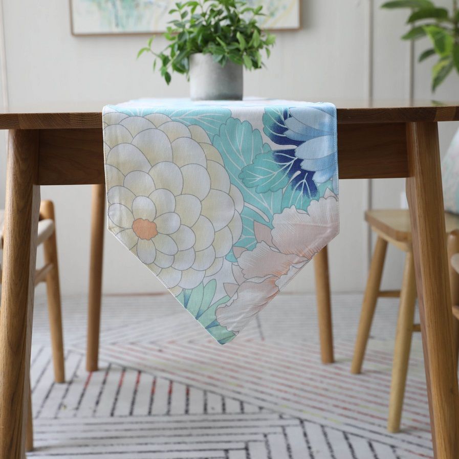 Cotton Table Runner Colorful Floral Printed Table Runners For