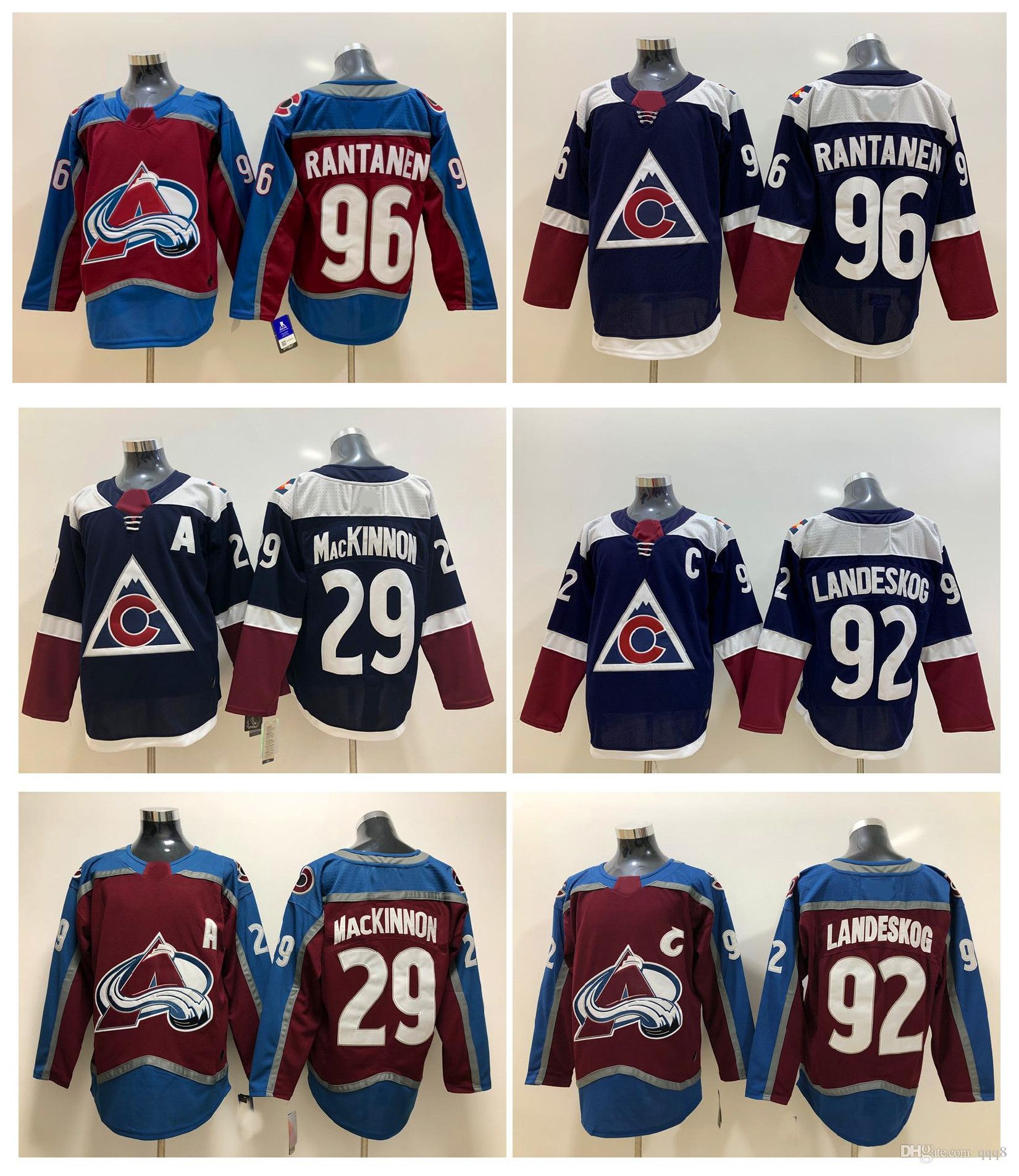 2019 NHL Colorado Avalanche Jersey 29 Nathan MacKinnon 92 Gabriel