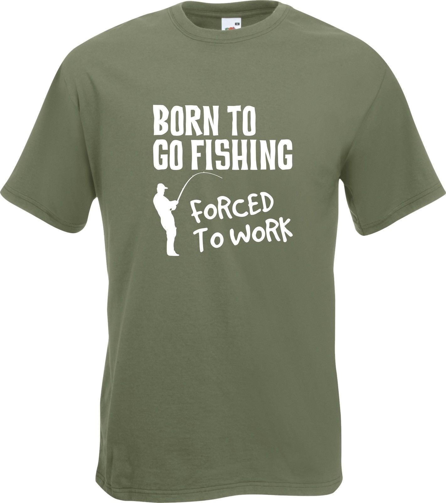 QUALITY Funny Fishing Hoodie 'Born to Fish Forced to work' all sizes and colours 