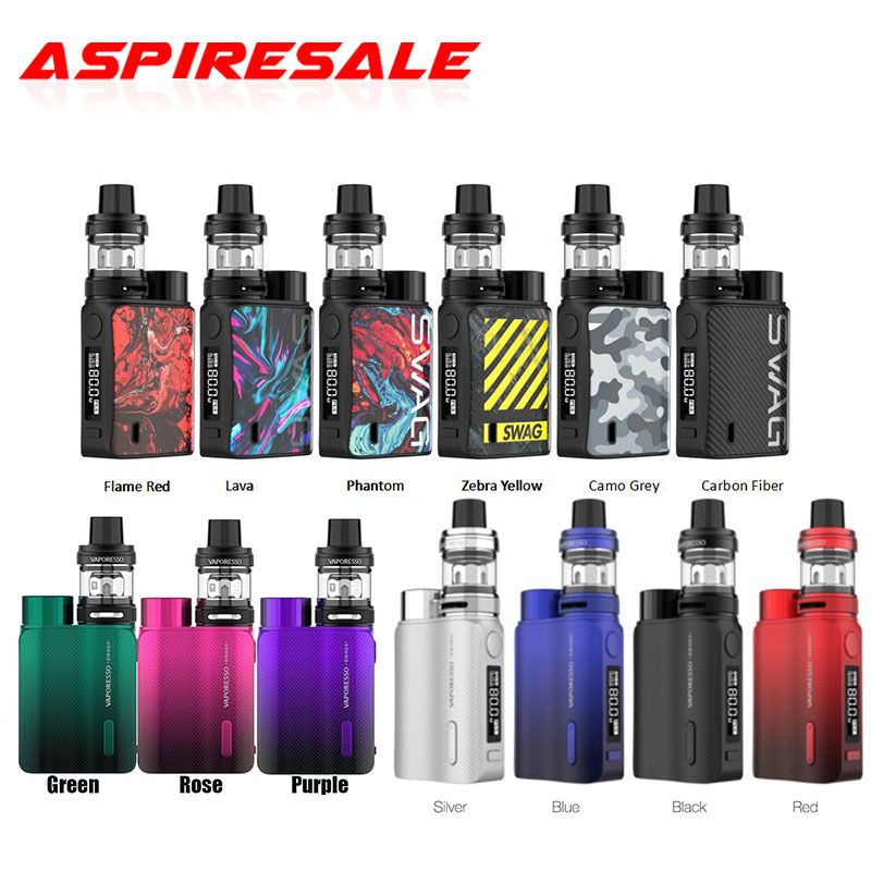 Authentic Vaporesso Swag II 80W TC Kit Powered By Single 18650 Battery