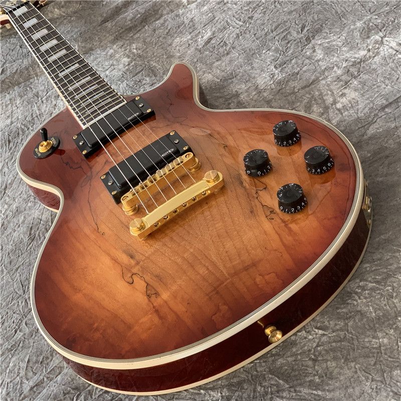 Free ShippingCustom Shop Electric Guitar, Solid Mahogany Body With Map