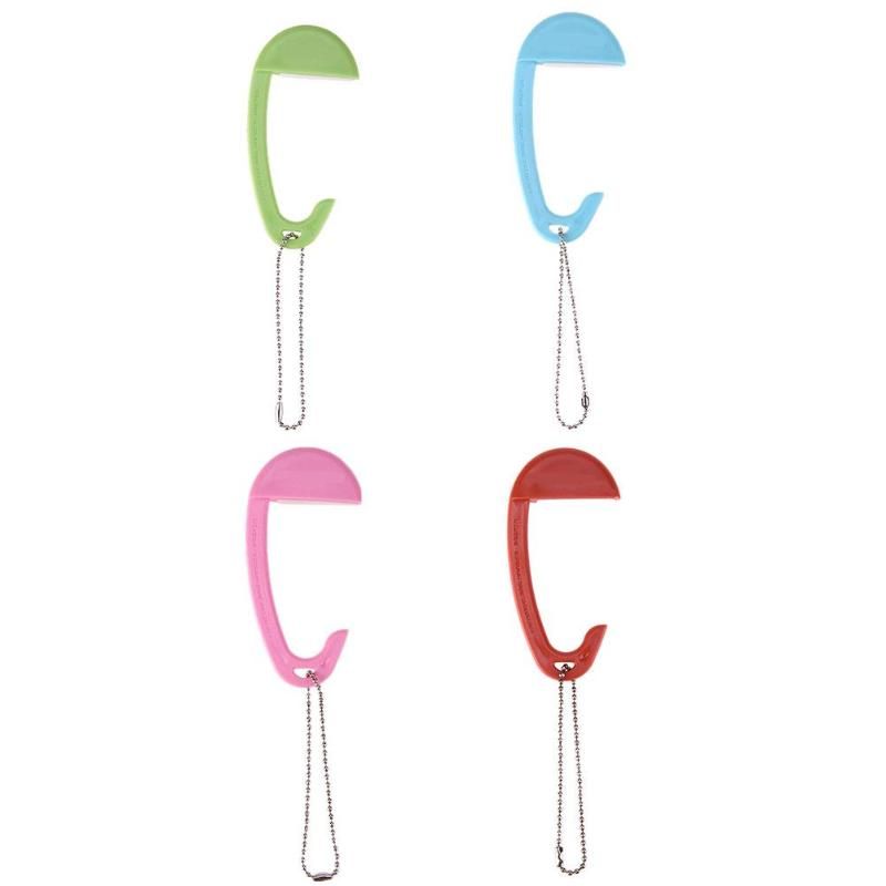 Mini Plastic Bag Hook Creative Clothes Purse Bag Hanger Buckle Device Portable Table Chair Desk Brim Hook Handbag Holder