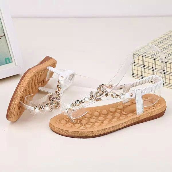 white beach sandals
