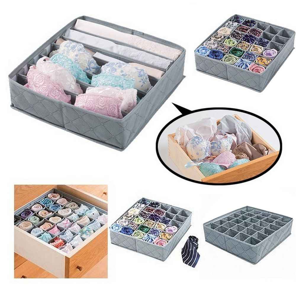 Closet Organizer Box Underwear Bra Socks Ties Scarves Storage Drawer Divider