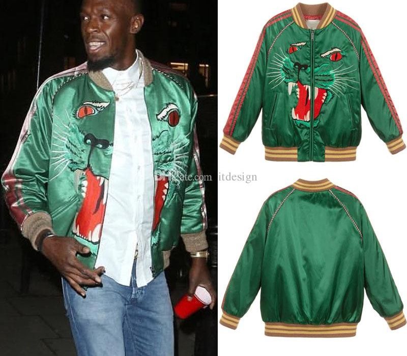 bomber jacket with panther face