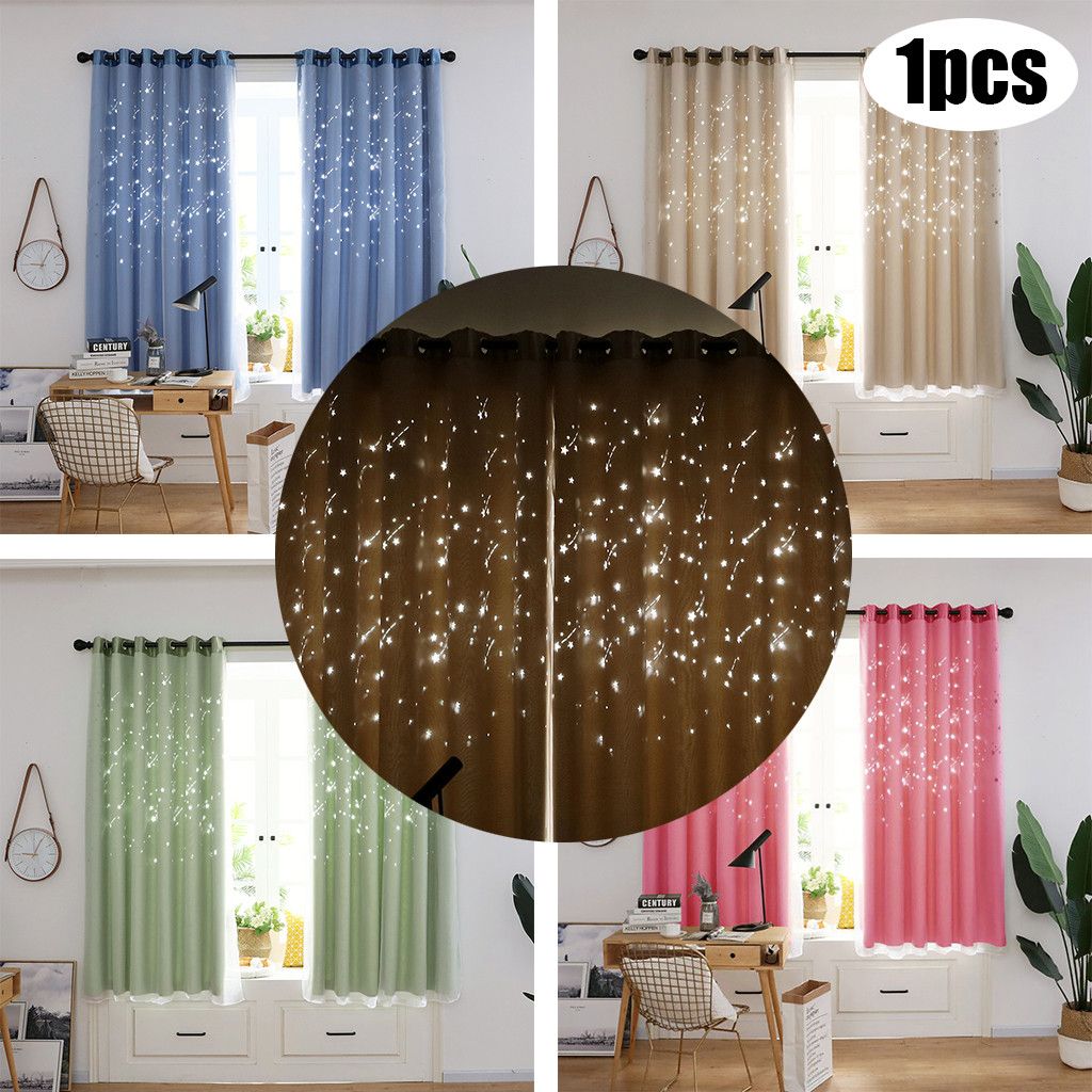 1pcs Curtains For Living Room Hollowing Out Door Window Curtain D Panel Sheer Scarf Valances