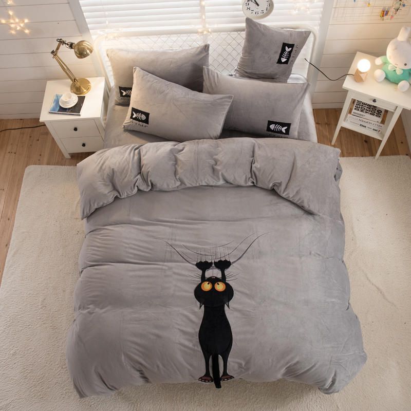 Twin Queen King Size Fleece Bedding Set Kids Bed Sheet Twin Queen King Size Fleece Bedding Set Kids Bed Sheet Fitted Bedlinen Duvet Cover Parrure De Lit Ropa Cama Lime Green Duvets
