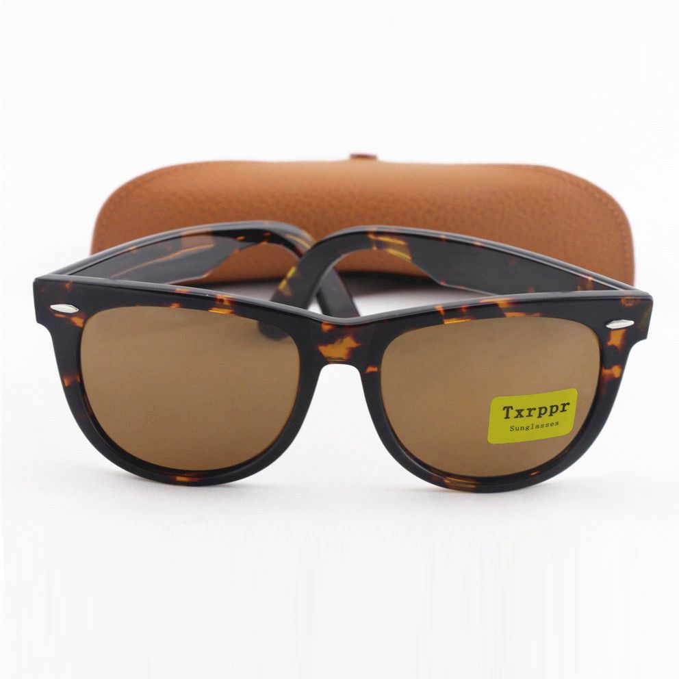 Top Quality Metal Hinge Glass Lens Sunglasses Womens Men Sunglasses