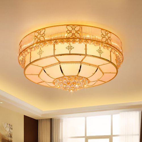 Modern Crystal Chandeliers Lightings Gold Round American Chandelier Modern Crystal Chandeliers Lightings Gold Round American Chandelier Living Room Bedroom Led Ceiling Lamps European Classic Lights Light