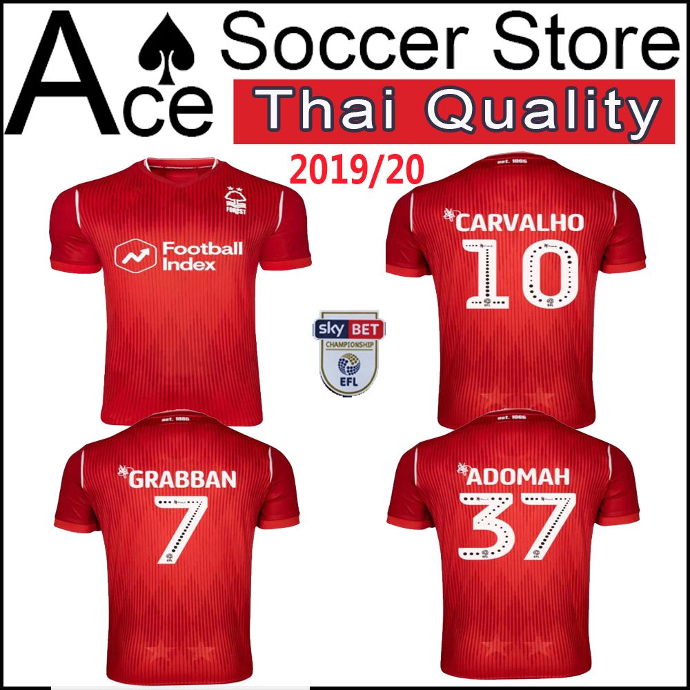 2021 19 20 Nottingham Forest Football Club Soccer Jersey 2020 Home Red