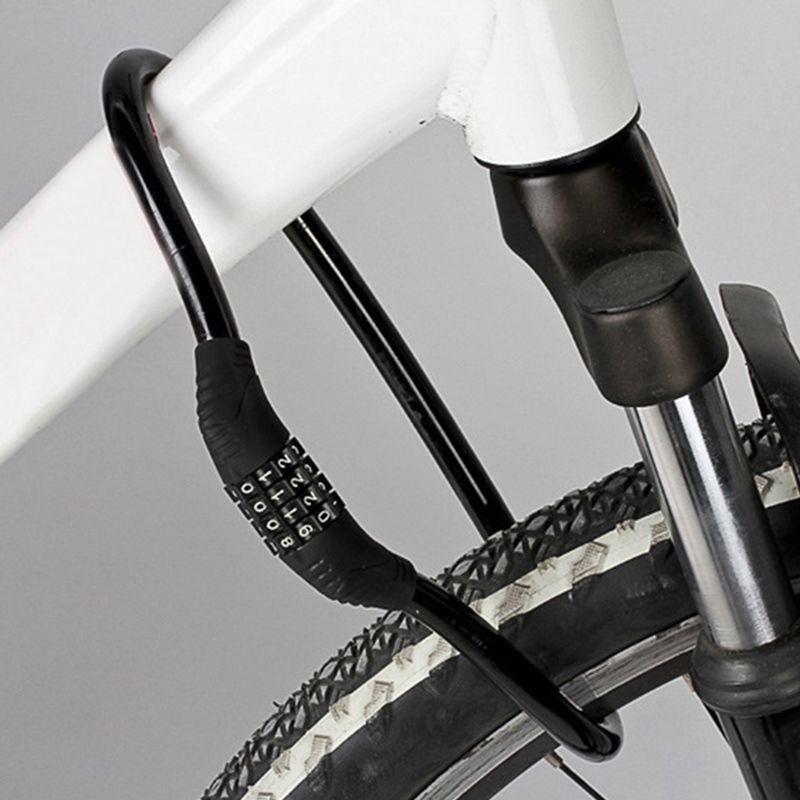 Bicycle Bike Password Locks 4 Digit Cycling Code Lock Combination Steel Cable