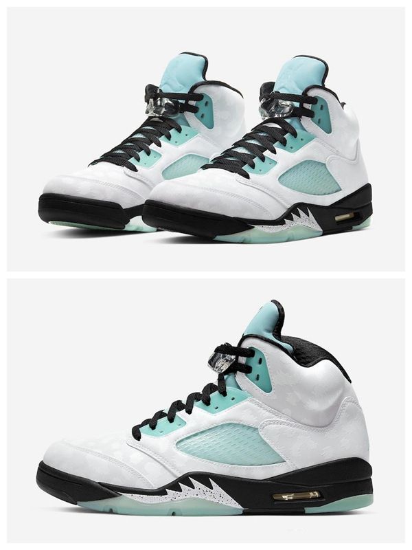 2020 The New 2020 Jumpman 5 Island Green Basketball Shoes ...