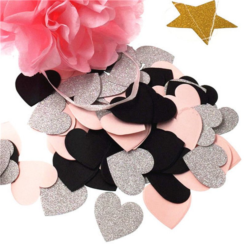 3cm Multicolor Heart Shape Wedding Sprinkles Tissue Paper Confetti