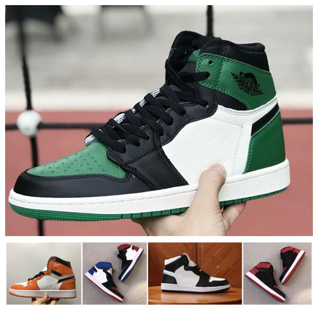 2020 Retro Banned Bred Toe Chicago Shadow 1 OG 1s High Game Royal Blue Men Women Basketball 