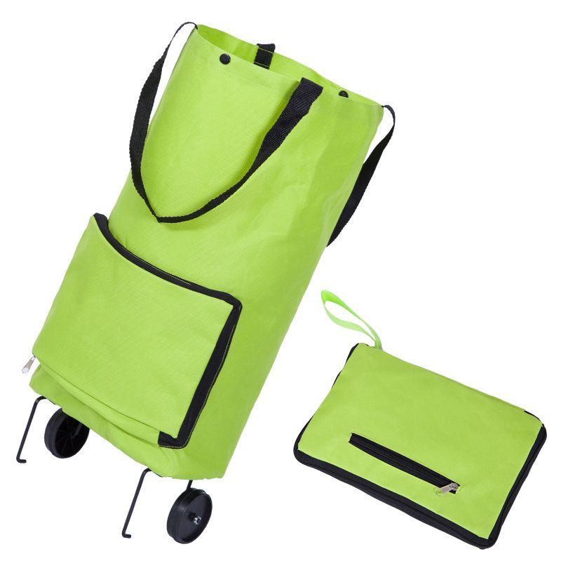 2021 Lightweight Foldable Shopping Bag With Wheels Folding Bag Traval