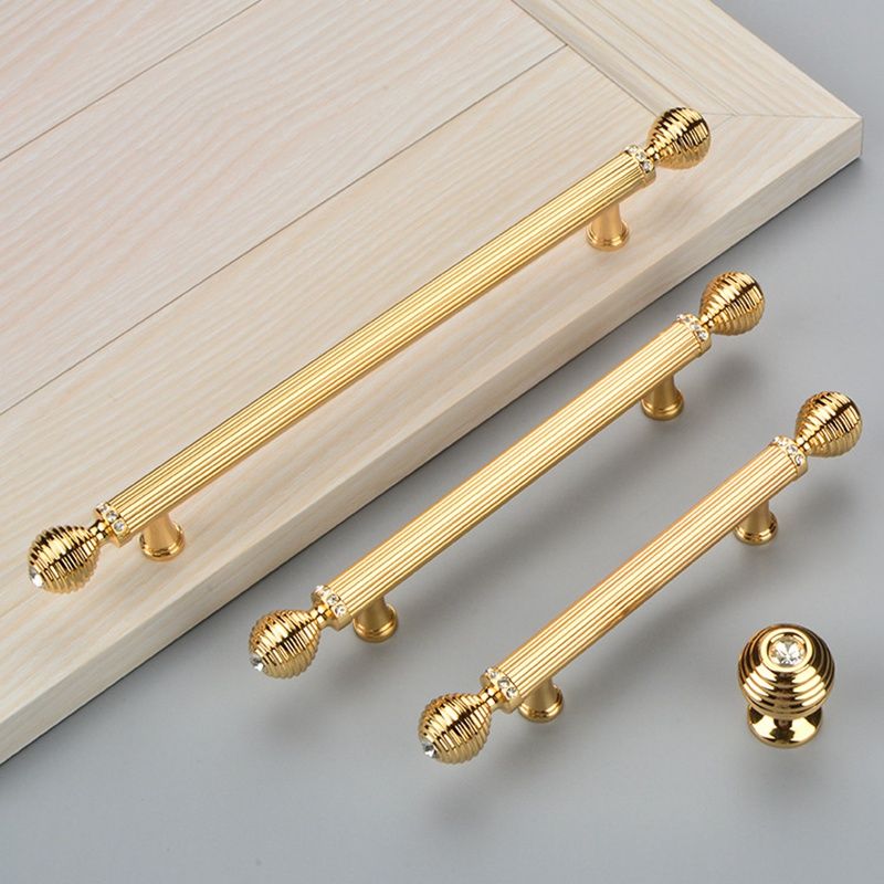 2019 Luxury Crystal Kitchen Door Knobs And Pulls Gold Drawer