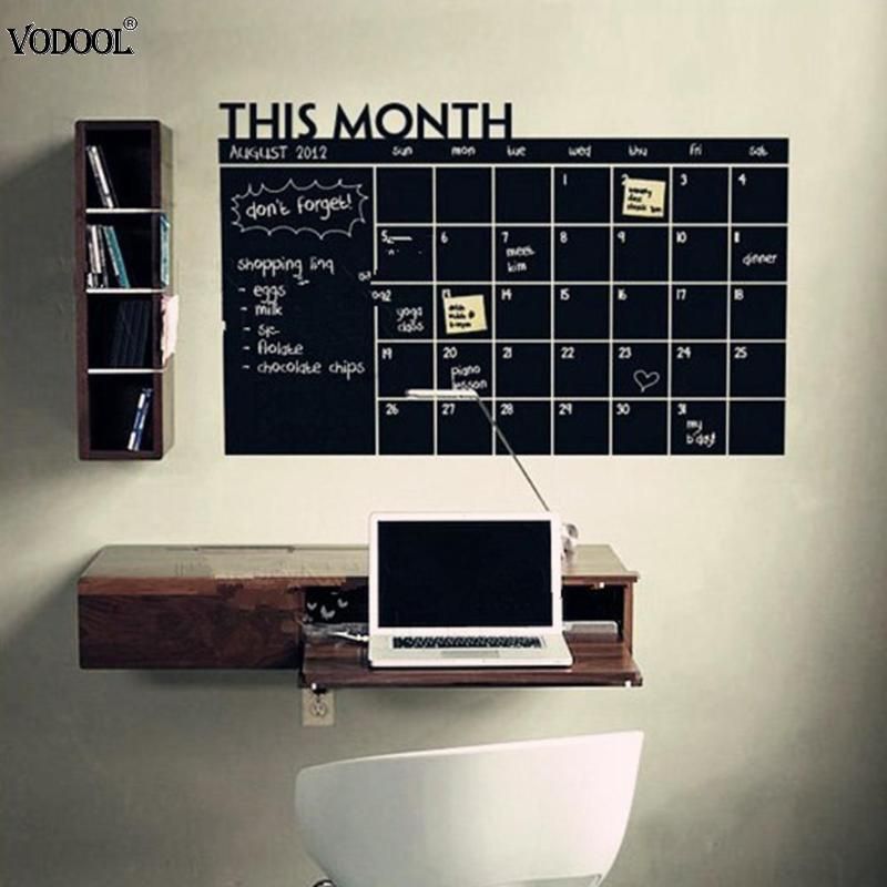2020 DIY Blackboard Month Calendar Planner Stickers Chalkboard Stickers