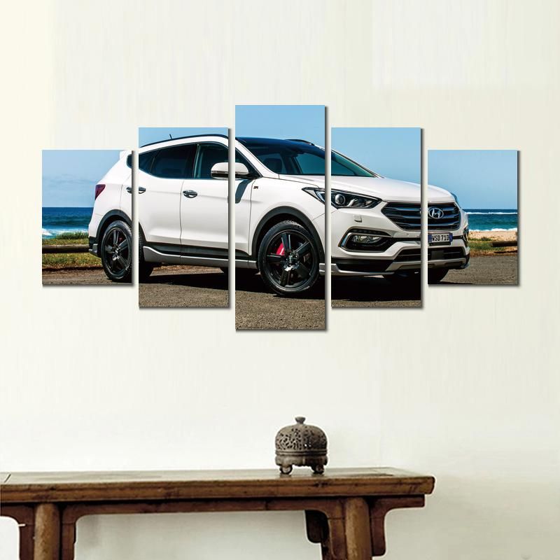Canvas Santa Fe >> 2019 Canvas Printed Painting Hyundai Santa Fe Crossover Wall Canvas Santa Fe >> 2019 Canvas Printed Painting Hyundai Santa Fe Crossover Wall