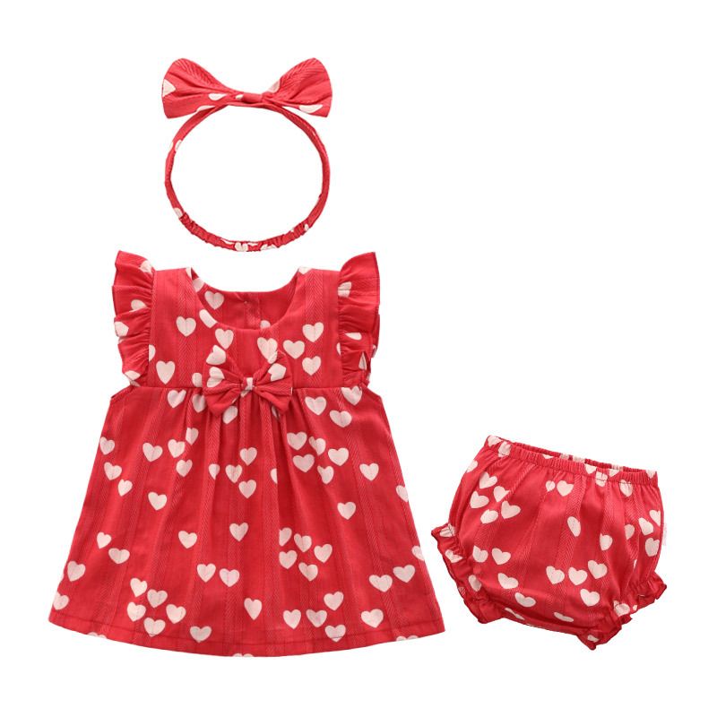 2020 Hot Style Children'S Wear 2019 Summer New Female Baby Dress Set