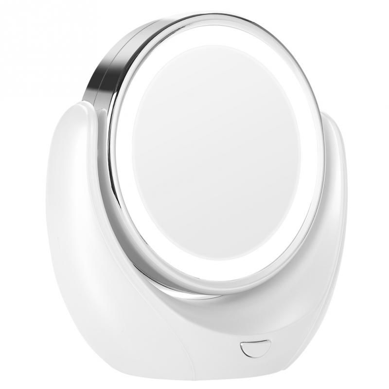 Led Hd 5x Magnifier 360 Degree Rotatable Double Mirror Makeup Vanity Led Hd 5x Magnifier 360 Degree Rotatable Double Mirror Makeup Vanity Table Desktop Magnifying Mirrors Bathroom With Lights