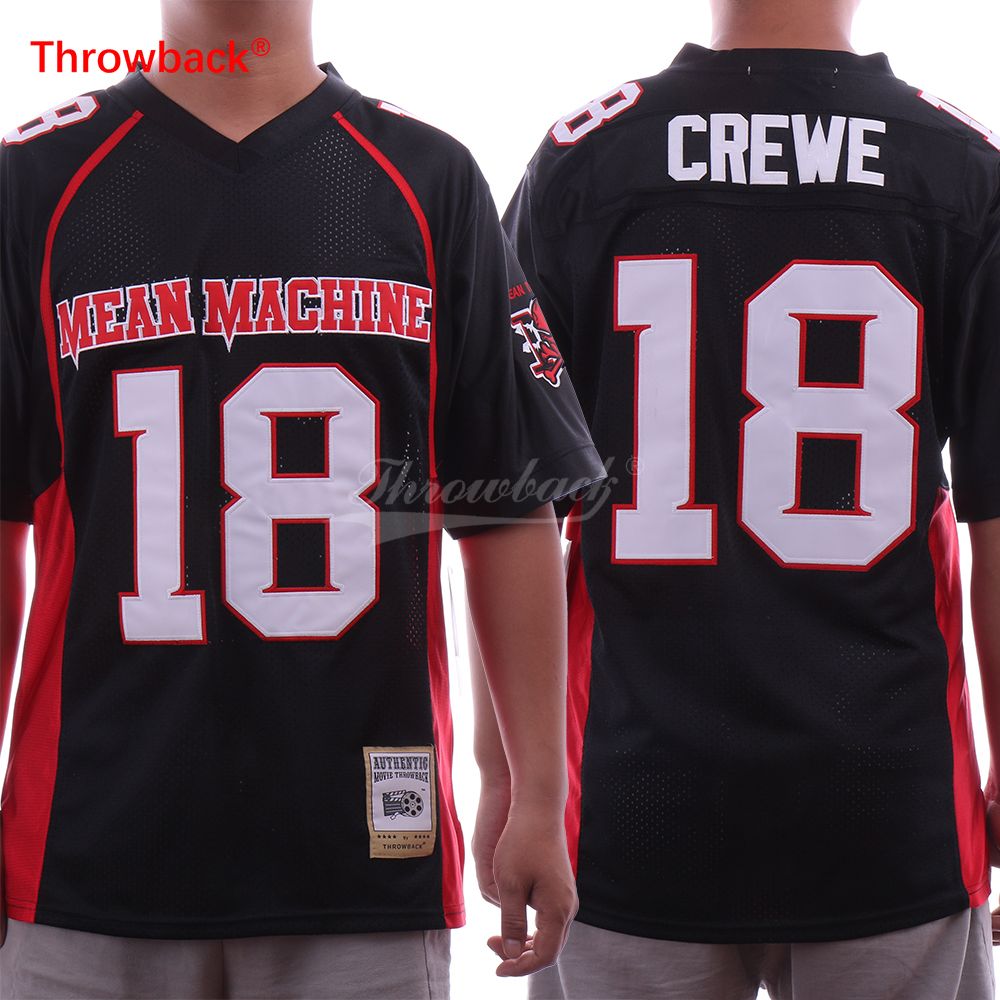 2020 Paul Crewe 18 Mean Machine Jersey Football Movie Version Jerseys