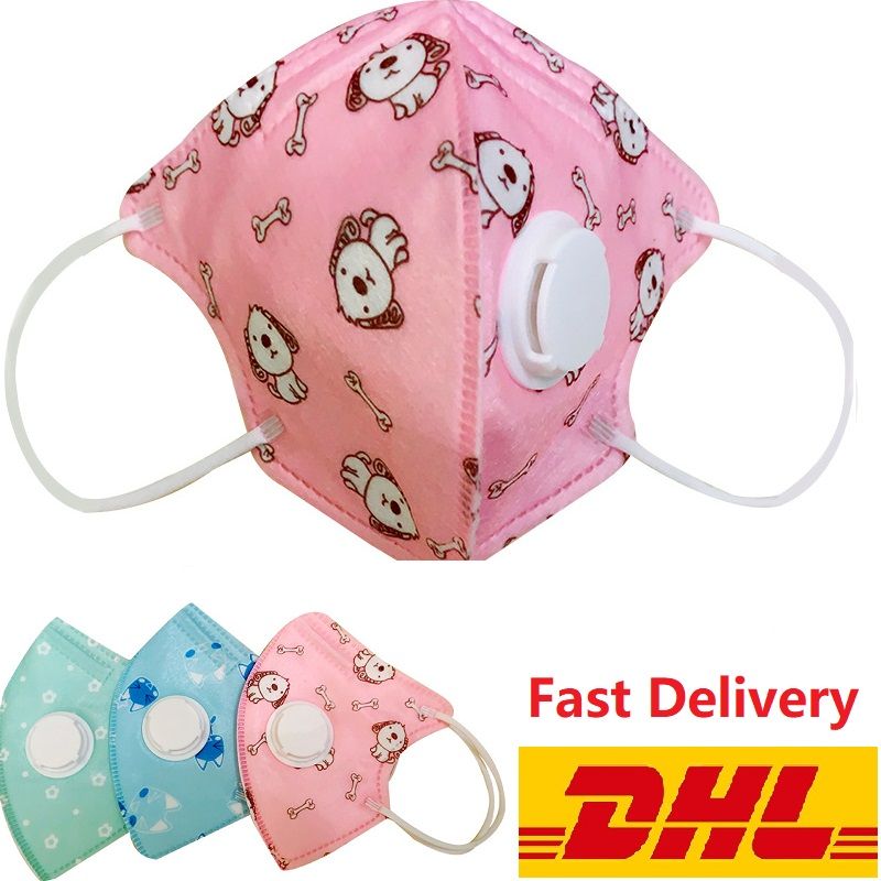 2020 Kids N95 Masks For Kids 5 Layers Disposable Mouth Mask Respirator Children Cartoon