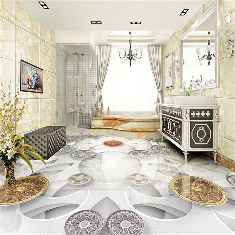 Beibehang Modern Simple Fashion 3d Tile Beautiful Bathroom Beibehang Modern Simple Fashion 3d Tile Beautiful Bathroom Watertight Sheet Flooring Increasingly De Parede Wallpaper Santabanta Scenery