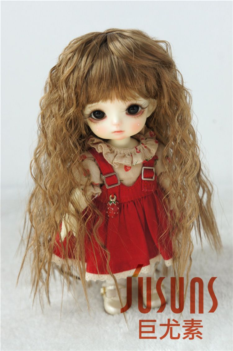 5-6inch Lovely Long Braids Doll Hair 1//8 Mohair Girl BJD Wigs 4 Colors Available
