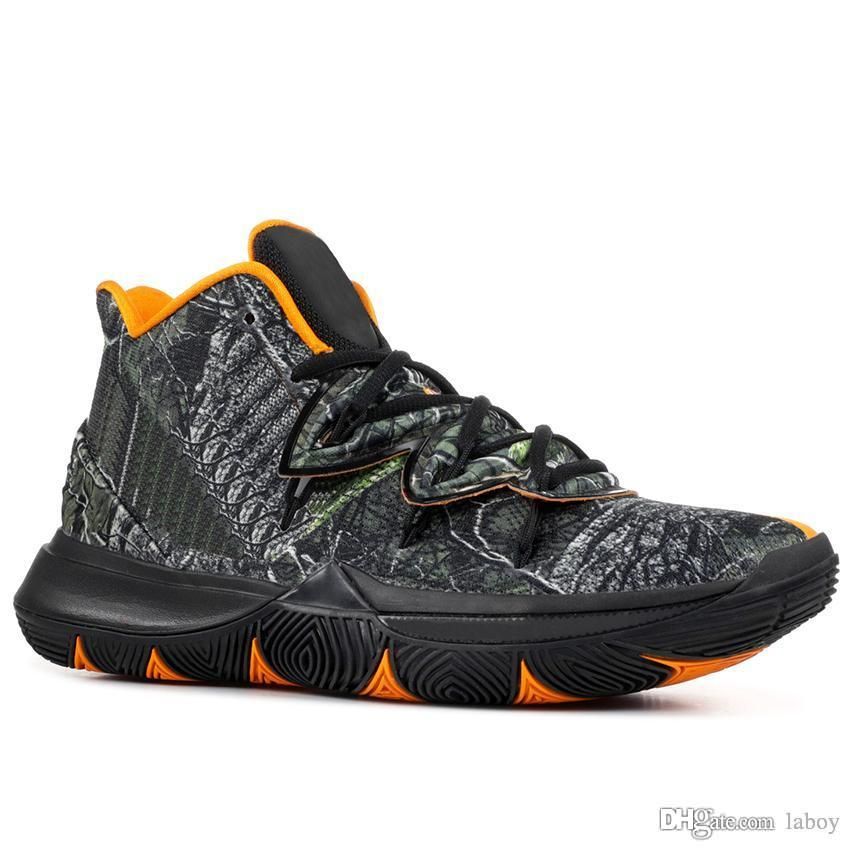 Nike Kyrie 5 Taco Camo Orange Black For Sale Head Jordan