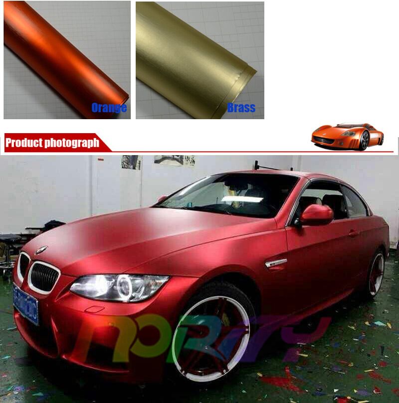 2020 Red Brushed Matte Metallic Pearl Vinyl Wrap Interior Vinyl Wrap