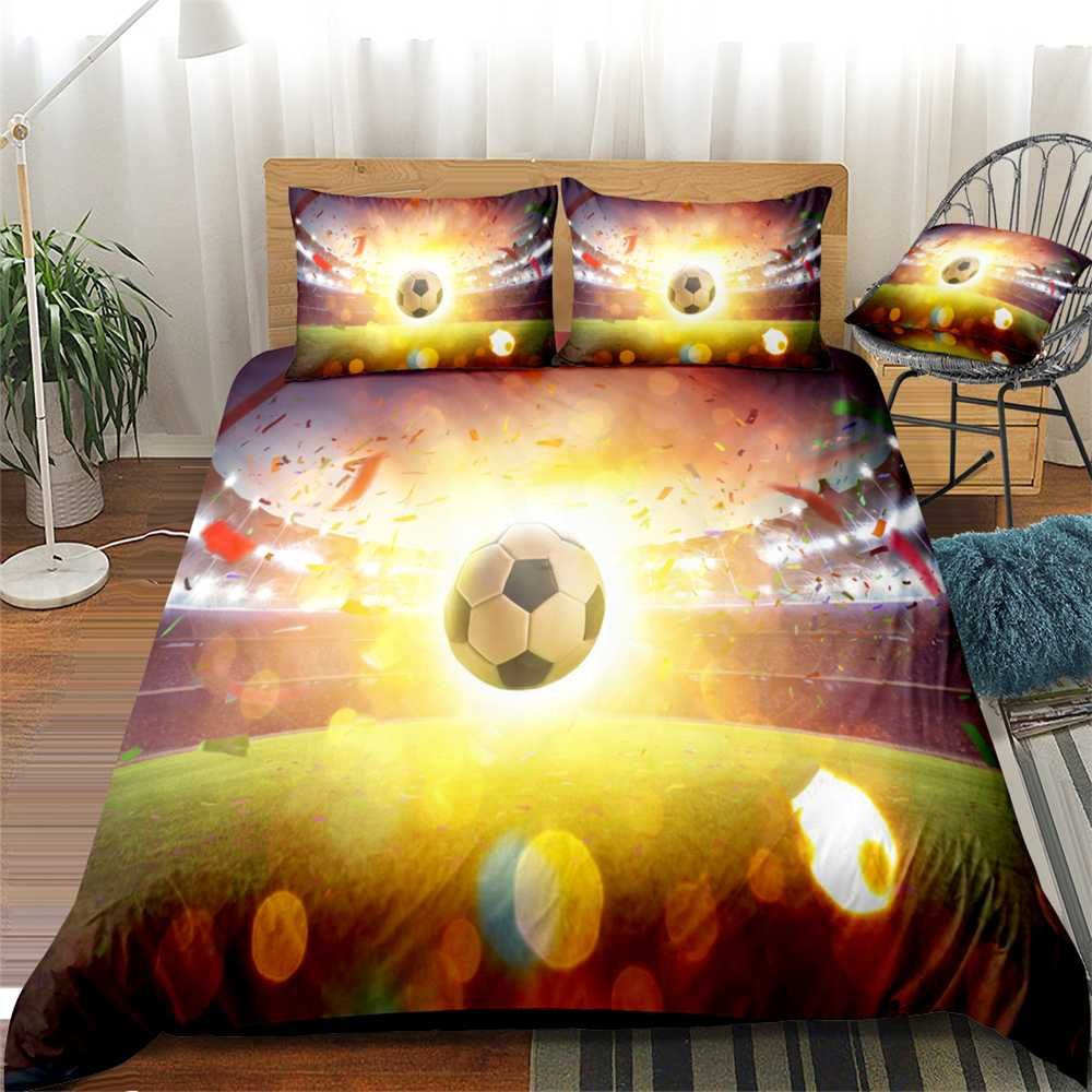 Boys Sports Bed Duvet Cover Set Pillowcase Children Bedclothes Uk