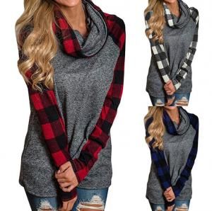 raglan shirt with plaid sleeves