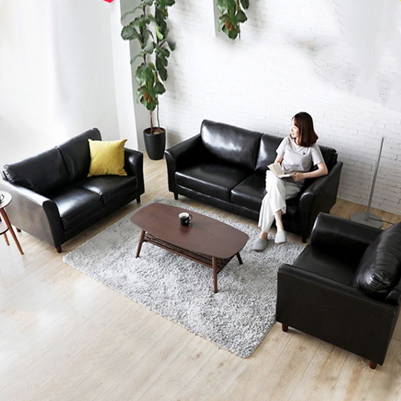 Office Sofa Modern Minimalist Reception Room Small Leather Art Business Meeting Negotiation Area Coffee Table Combination