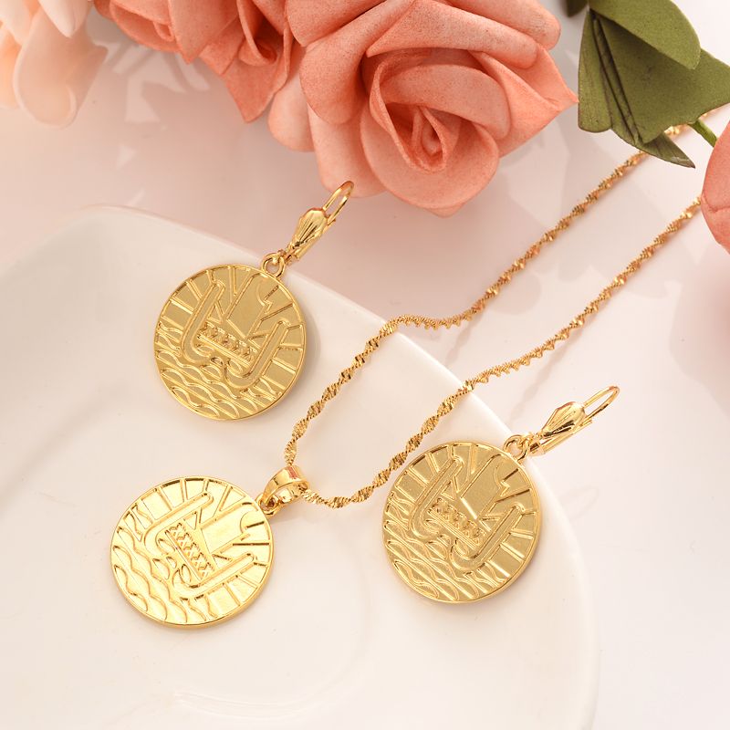 2020 Dubai, India, Africa, Gold Coin, Nautical Head Pendant, Wedding