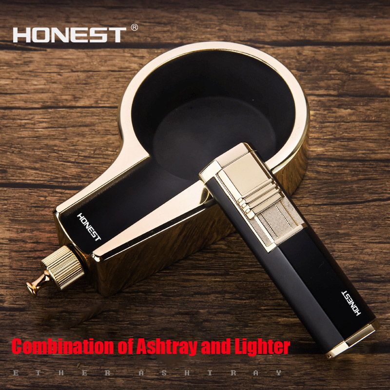 2021 Combination Set Of Ashtray And Lighter High End Zinc Alloy