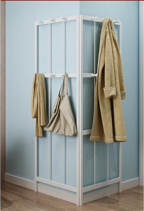 2020 Clothes Hanger In The Corner Corners Rack Jane European White