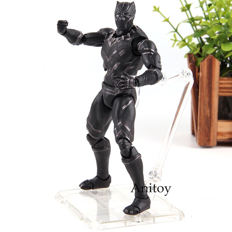 Marvel Captain America Civil War Hot Toys Black Panther Movable Pvc Black Panther Figure Action Collection Model Toys For Boy
