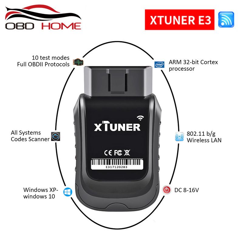 XTUNER E3 Wifi OBD2 Car Diagnostic Tool ODB2 ABS Engine SRS AC Read Fault Code Automotive Scanner Free Upgraded Vpecker Easydiag