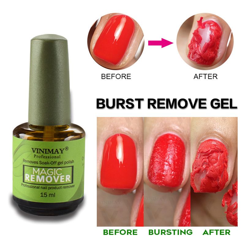 UV Gel Polish Burst Magic Remove UV Gel Nail Magic Remover Soak Off ...