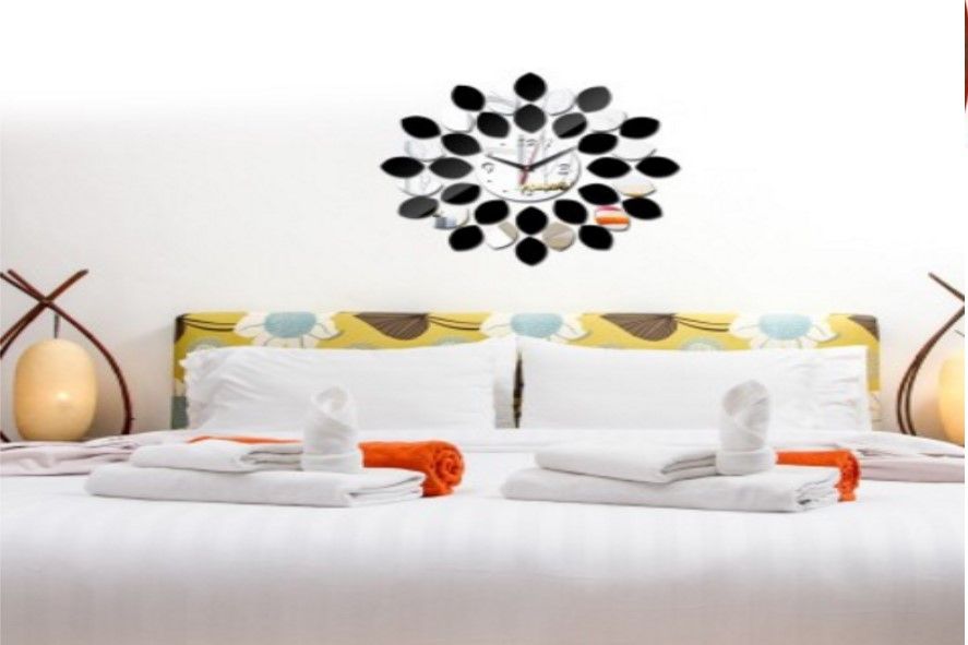 acrylic european simple diy fashion wall clock mirror round wall